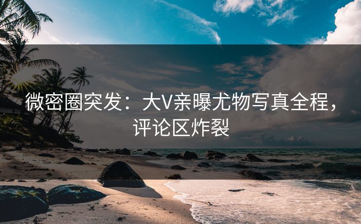 微密圈突发：大V亲曝尤物写真全程，评论区炸裂
